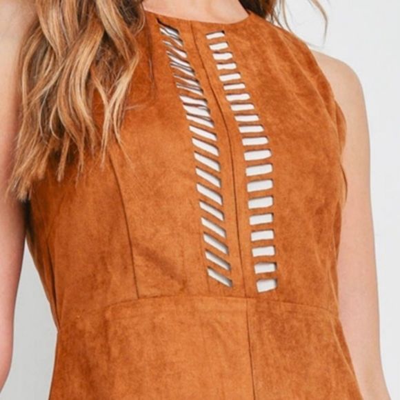 Suede mini dress - Picture 2 of 3